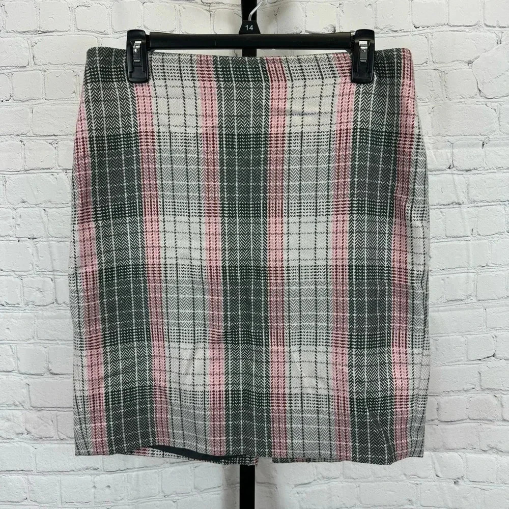 Talbots Wool/Viscose Blend Plaid Skirt Size 8